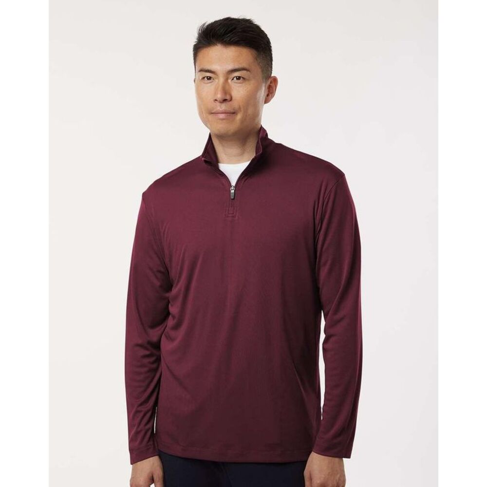 AllPro Pro-Lock Performance Quarter-Zip Pullover / Maroon - Picture 4 of 6